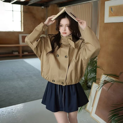 Fashionable Versatile Plus-size Relaxed-fit Cropped Jacket
