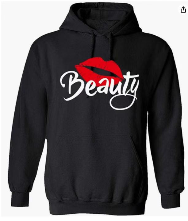 New Printed Casual Hooded Sweatshirt For Couples