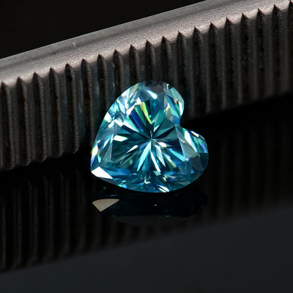 Colorful Moissanite Heart-shaped Stone Lemon
