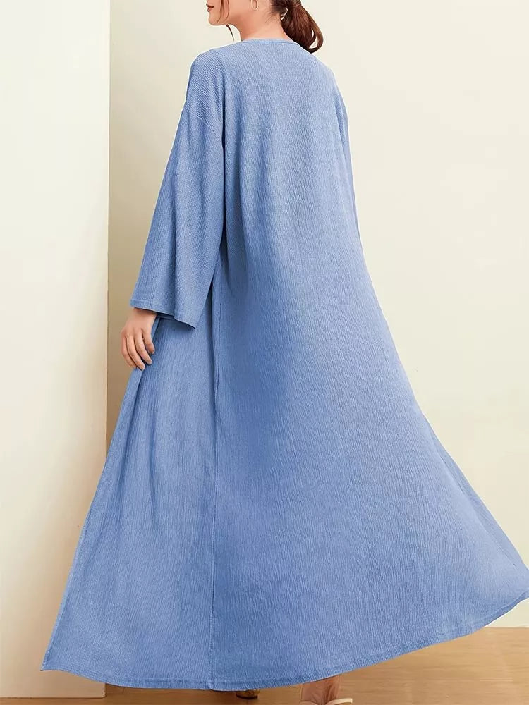 Open Front Long Sleeve Longline Cardigan