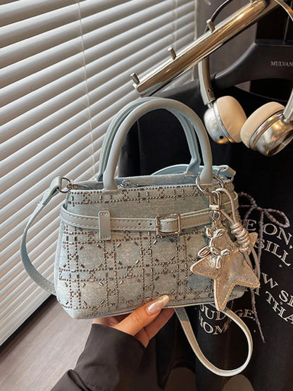 Texture Star Charm Crossbody Bag