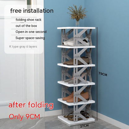 Plastic Installation-free Shoe Rack Storage Shoe Rack Folding Shoe Cabinet