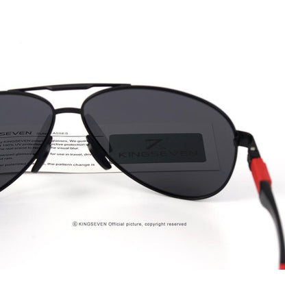 Men 100% Polarized Aluminum Alloy Frame Sunglasses  In Elegant Retro Classic Men&