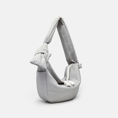 Elegant Folded Hobo Bag Ladies - Lightweight Large Capacity Shoulder Bag &amp; Casual Cloth Crossbody Bag