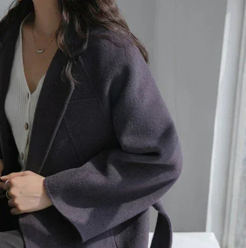 Autumn &amp; Winter Temperament Korean Wool Coat for Women – Elegant &amp;
