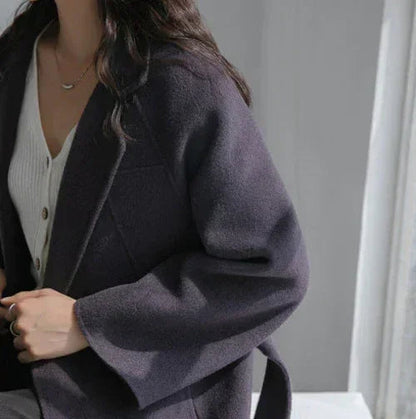 Autumn &amp; Winter Temperament Korean Wool Coat for Women – Elegant &amp;