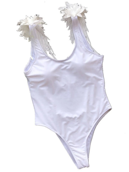 Backless Wide Strap Parent-Child Swimwear