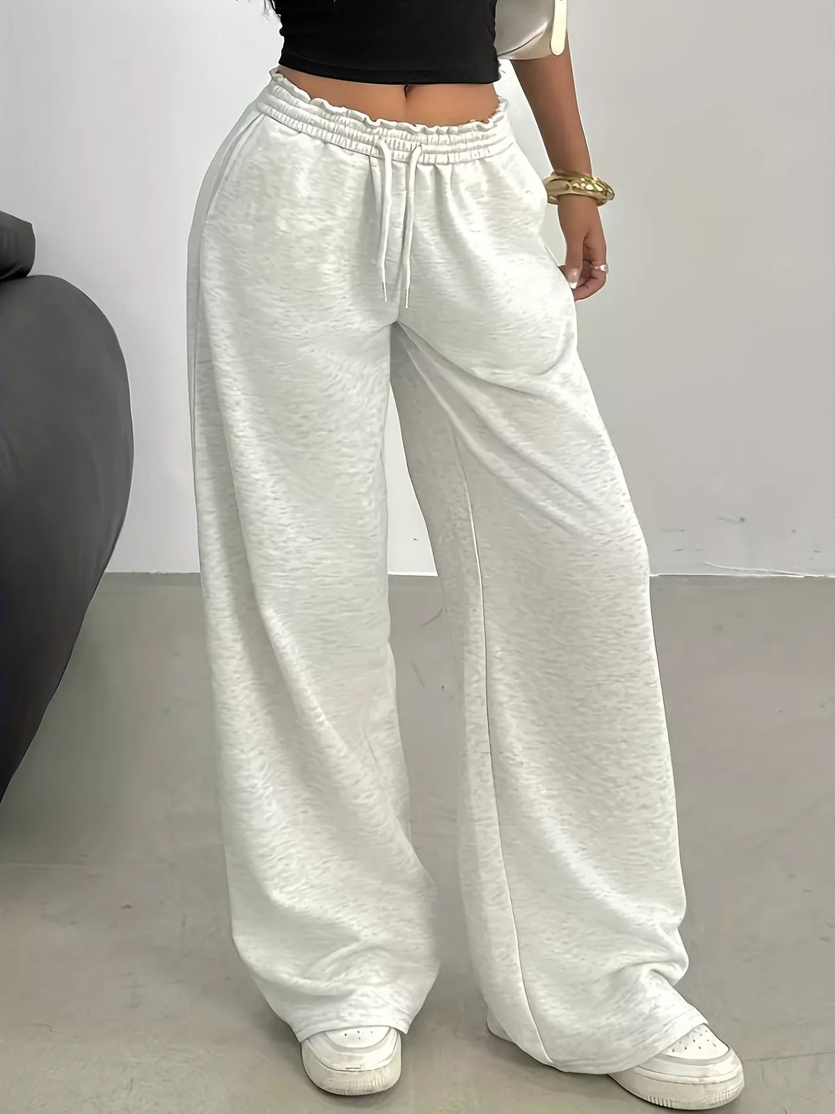 Wide Leg Drawstring Sweatpants