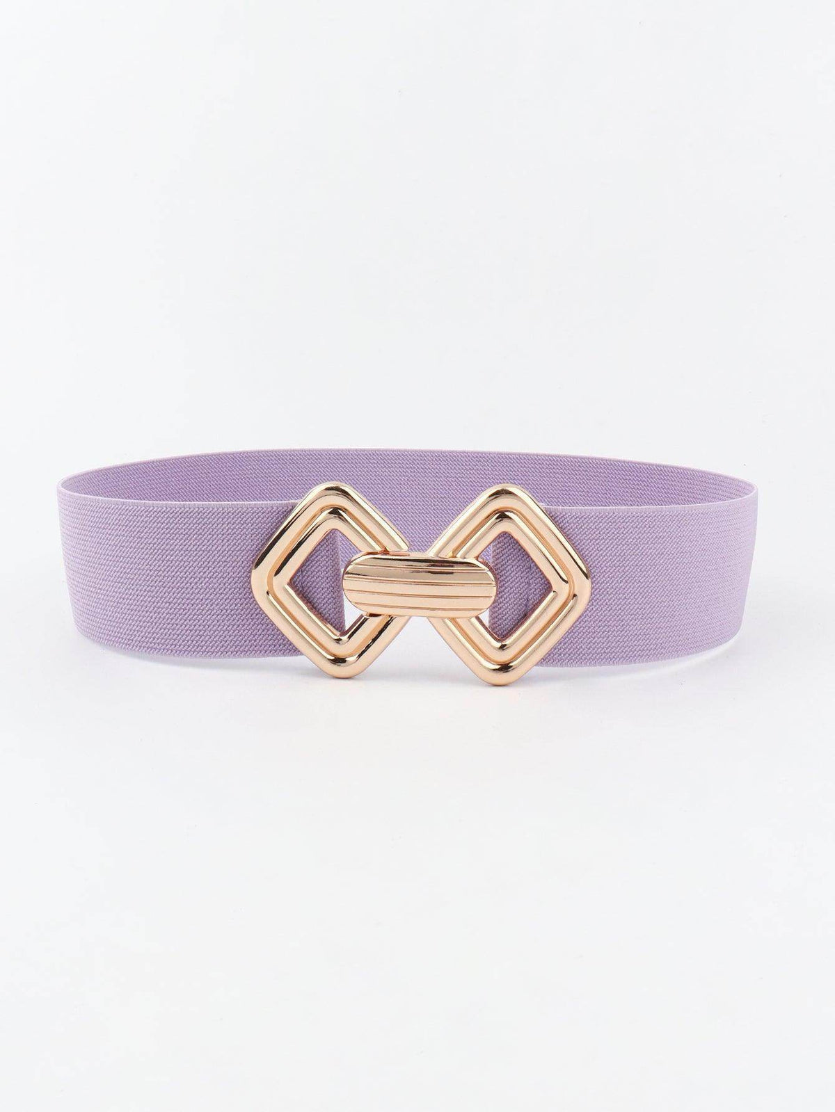 Geometric Buckle Elastic Wide Belt for Stylish Comfort