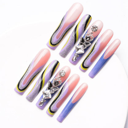 1068 Handmade Nail Wear Nail Art Reusable Press on Nails False Nails