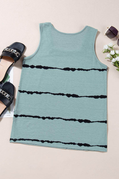 Striped Square Neck Tank Top for Women in Various Sizes