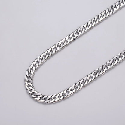7mm Gold Filled Flat Curb Statement Unfinished Chain in Gold &amp; Silver | ROLL-1048, ROLL-1130 Clearance Pricing