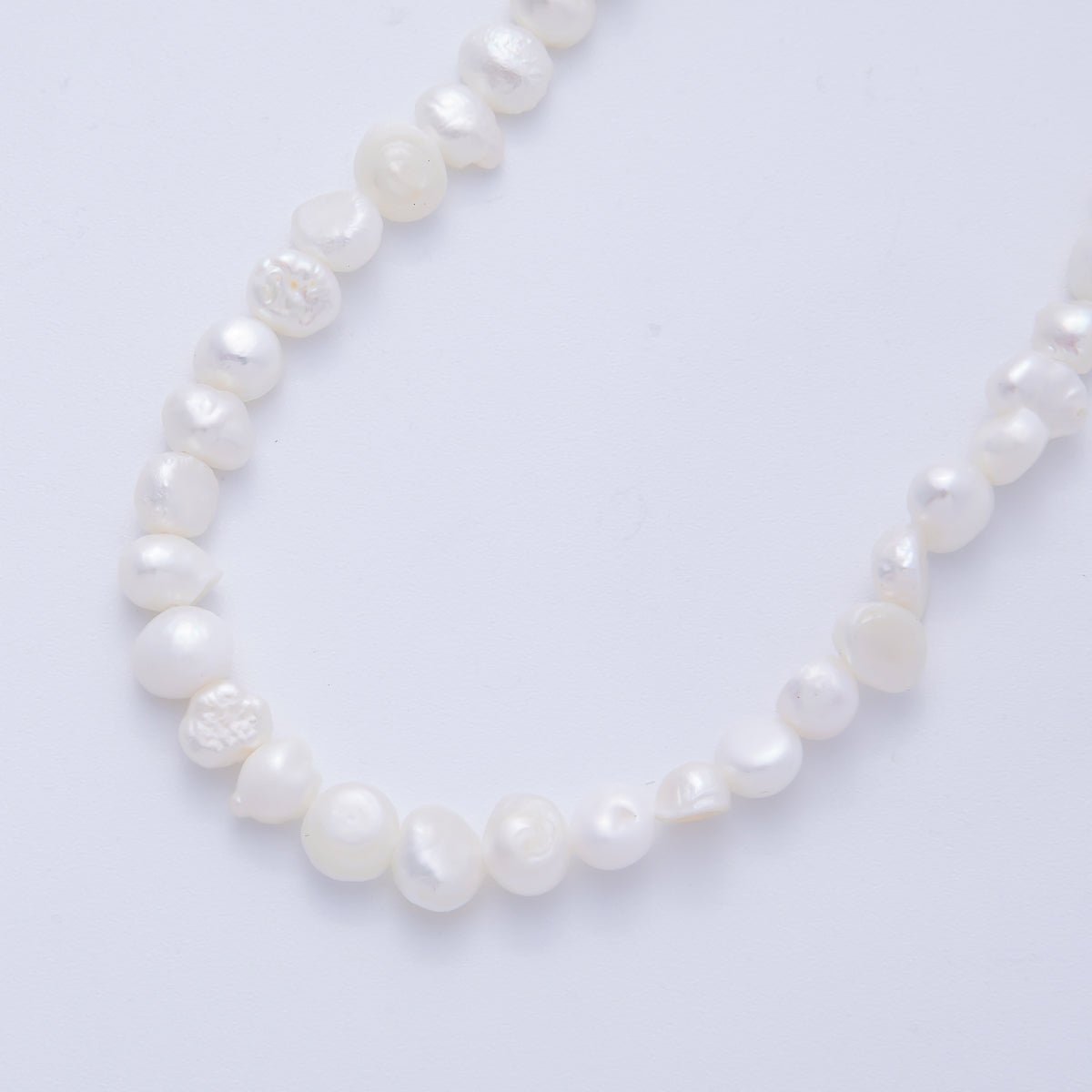 7mm White Button Freshwater Pearl Strand Finding | WA-04186