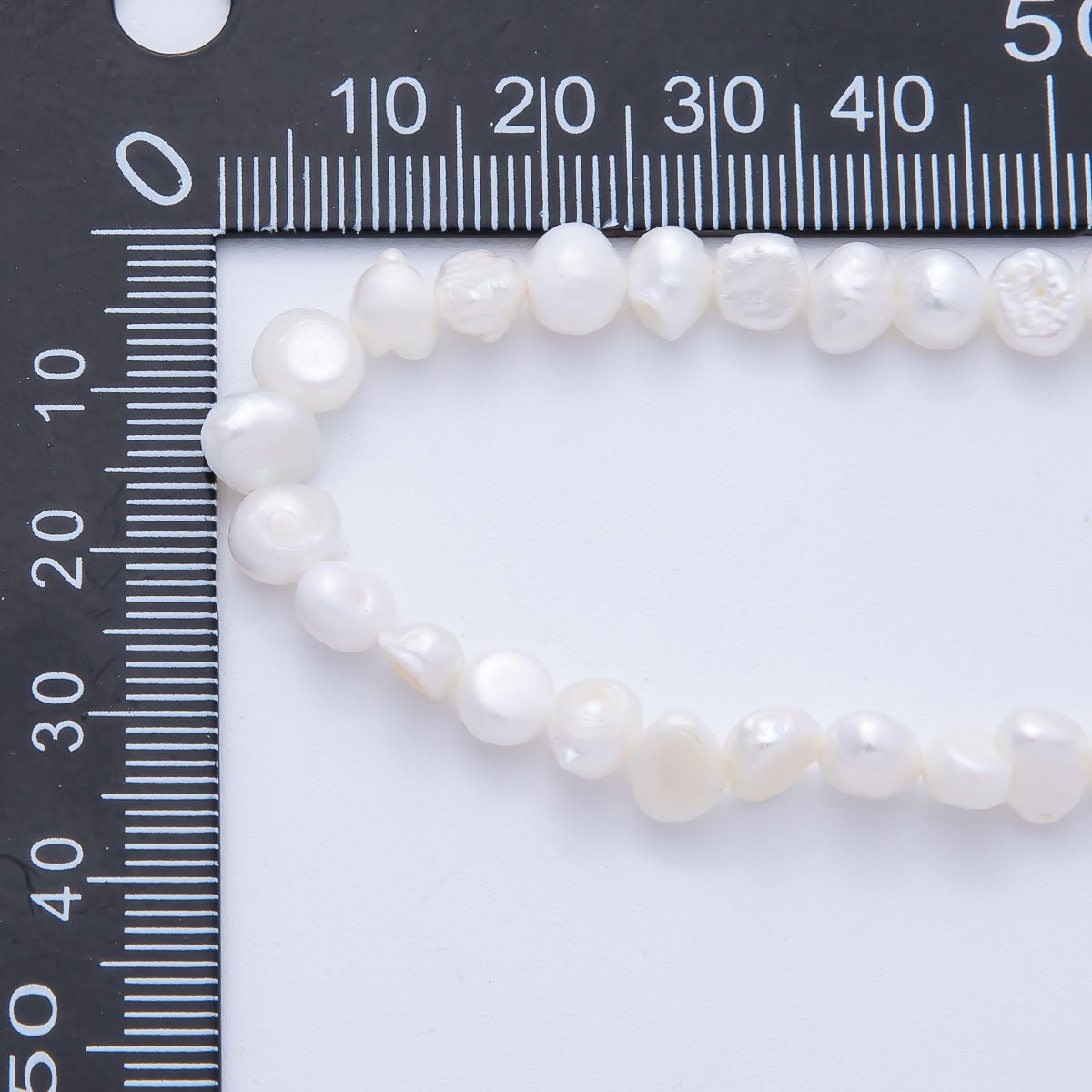 7mm White Button Freshwater Pearl Strand Finding | WA-04186