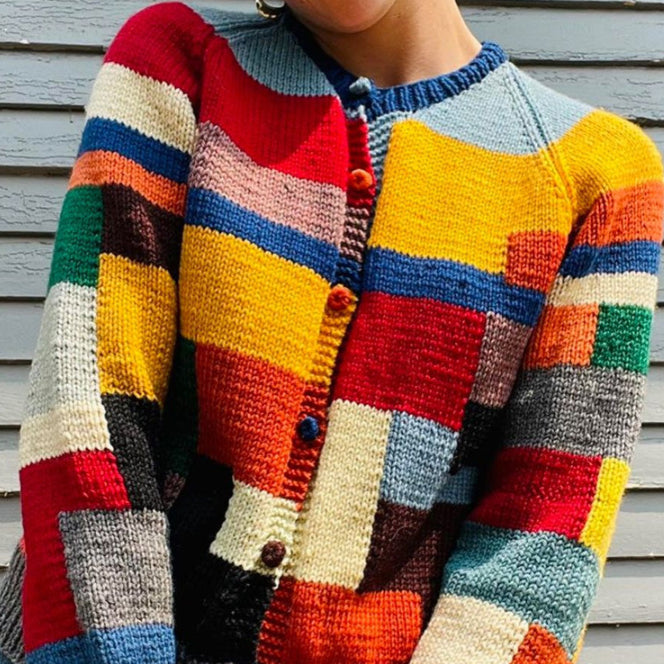 Womens Unique Plaid-Print Long-Sleeve Shirt