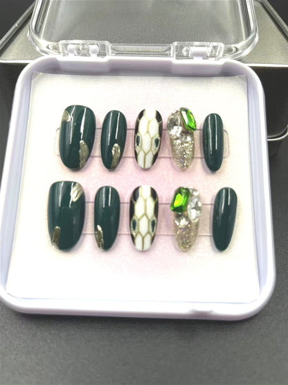 1037- Handmade press on nails fake nails removable