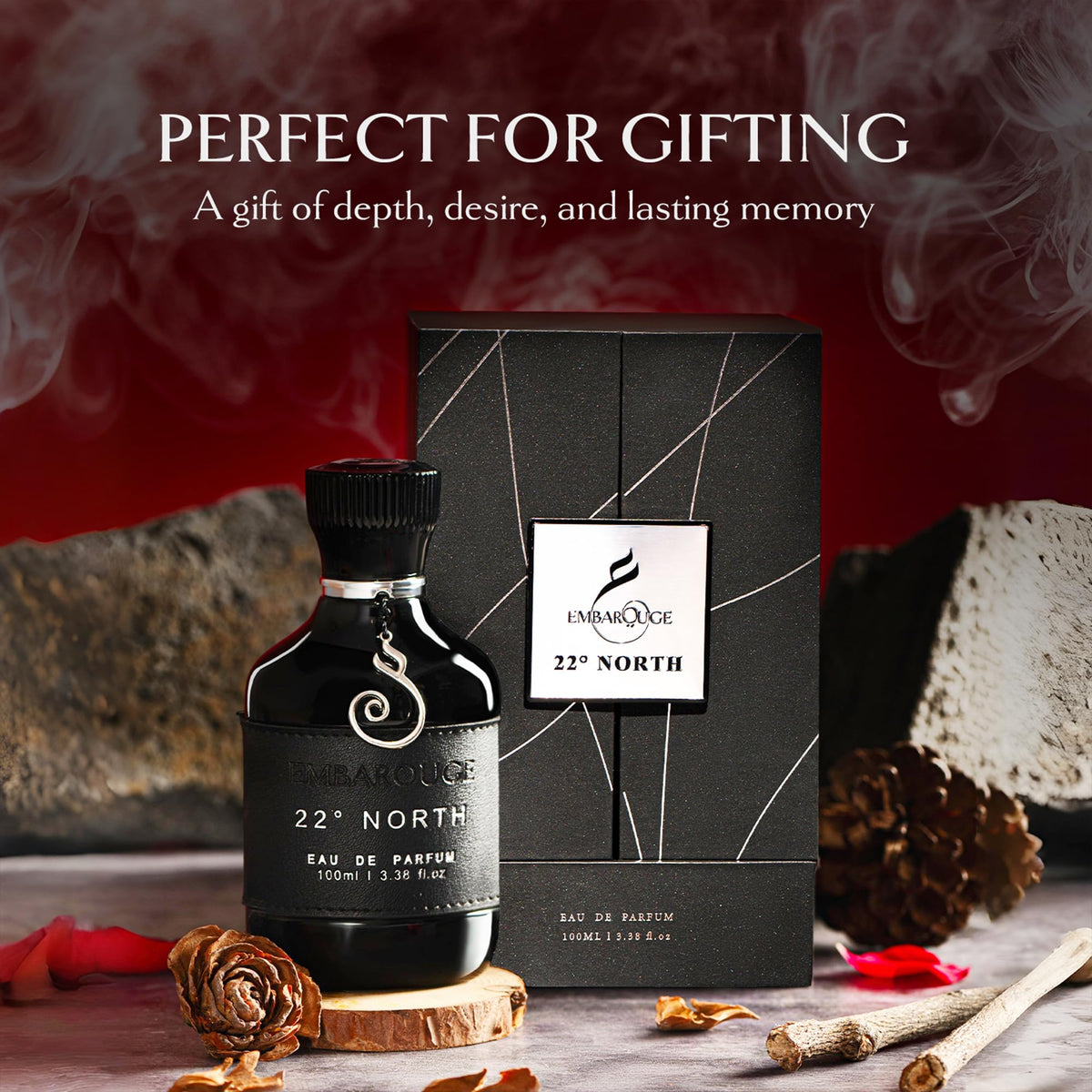 EMBAROUGE 22° North Eau De Parfum | Long Lasting Luxury Perfume for Men &amp; Women | Inspired by French Perfumery | 100ml