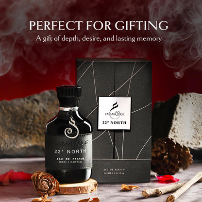 EMBAROUGE 22° North Eau De Parfum | Long Lasting Luxury Perfume for Men &amp; Women | Inspired by French Perfumery | 100ml