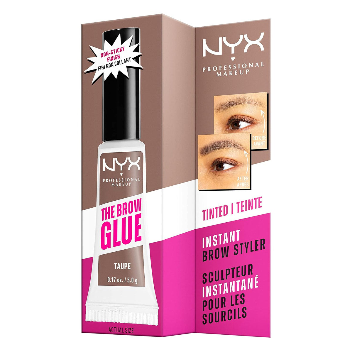 NYX PROFESSIONAL MAKEUP The Brow Glue, Extreme Hold Eyebrow Gel - Clear