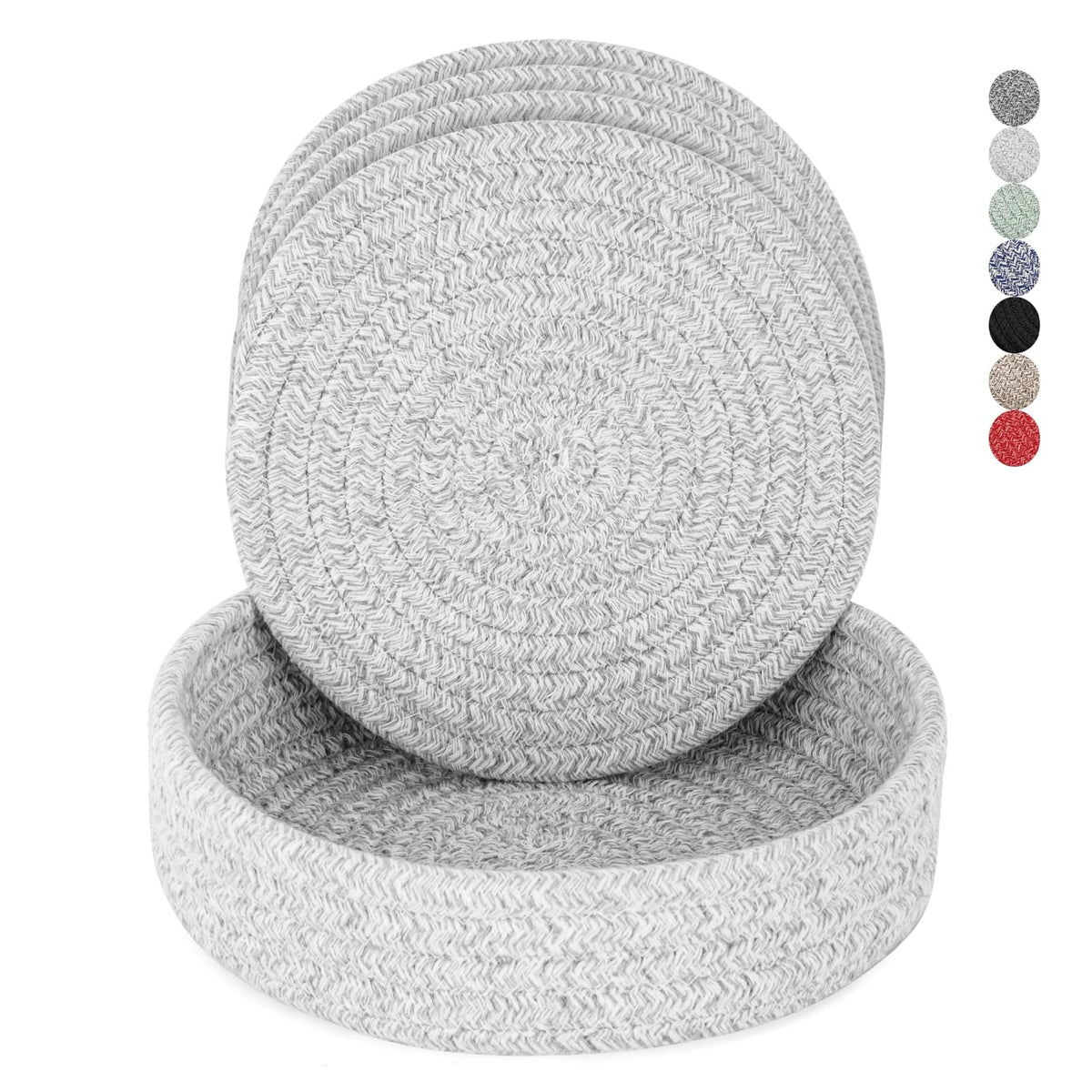 Heat-Resistant Trivet Set for Hot Pots &amp; Pans with Storage Basket