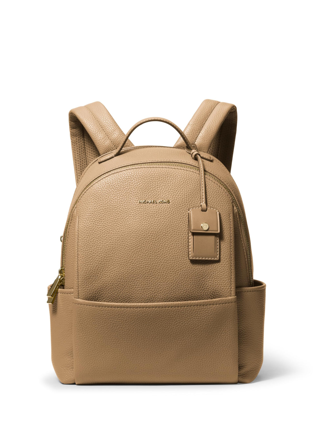 Michael Kors Sable Medium Backpack, Gold-Tone Hardware/Pebble Leather/Crimson