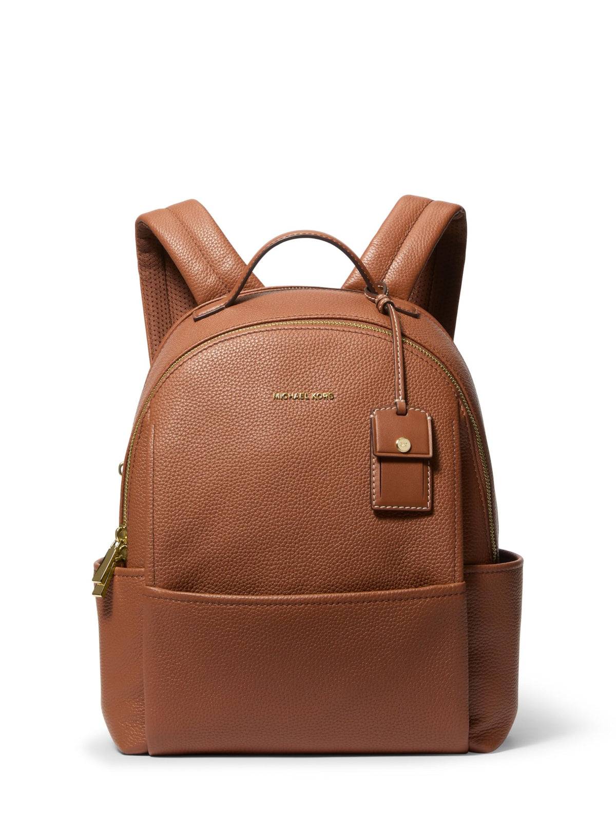 Michael Kors Sable Medium Backpack, Gold-Tone Hardware/Pebble Leather/Crimson