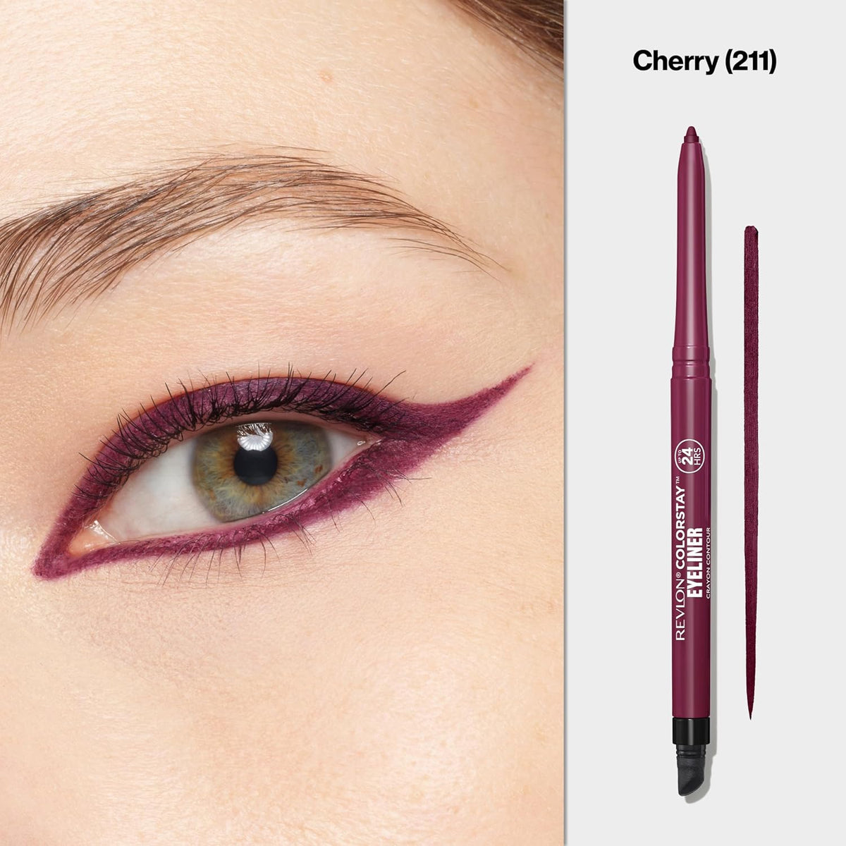 Revlon ColorStay Pencil Waterproof Eyeliner, Smudge-Proof, Eye Makeup with Built-In Sharpener, Long-Lasting, Matte Finish, 201 Black, 2 pack