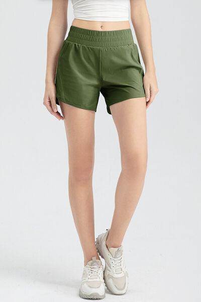 Elastic Waist Active Shorts for Comfortable Workouts