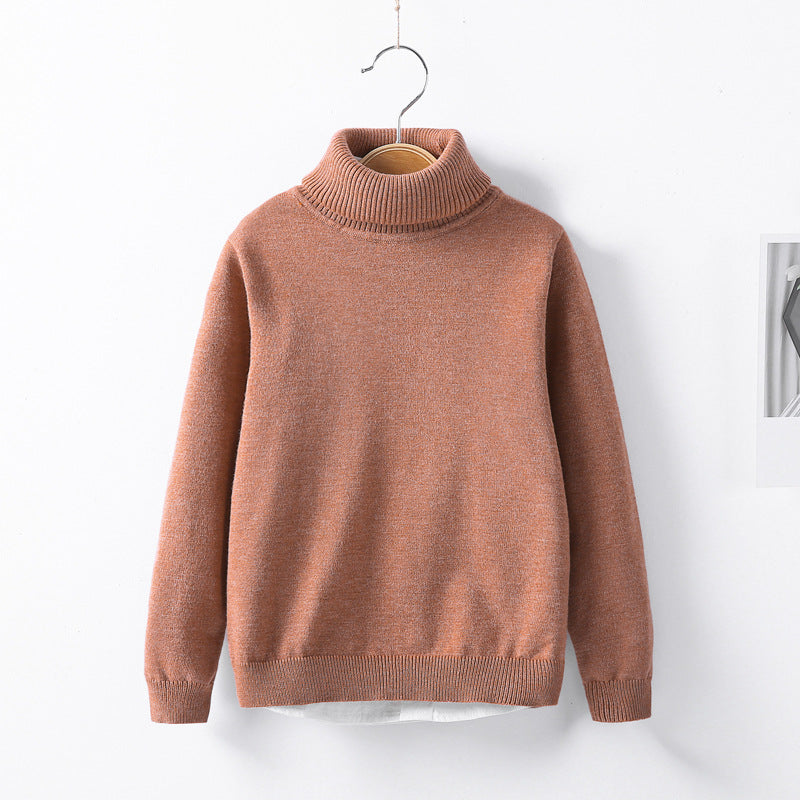 Autumn and winter high collar children&