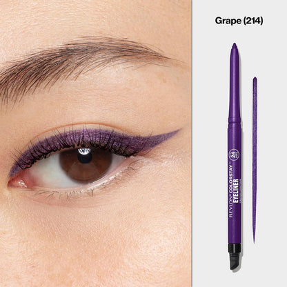 Revlon ColorStay Pencil Waterproof Eyeliner, Smudge-Proof, Eye Makeup with Built-In Sharpener, Long-Lasting, Matte Finish, 201 Black, 2 pack