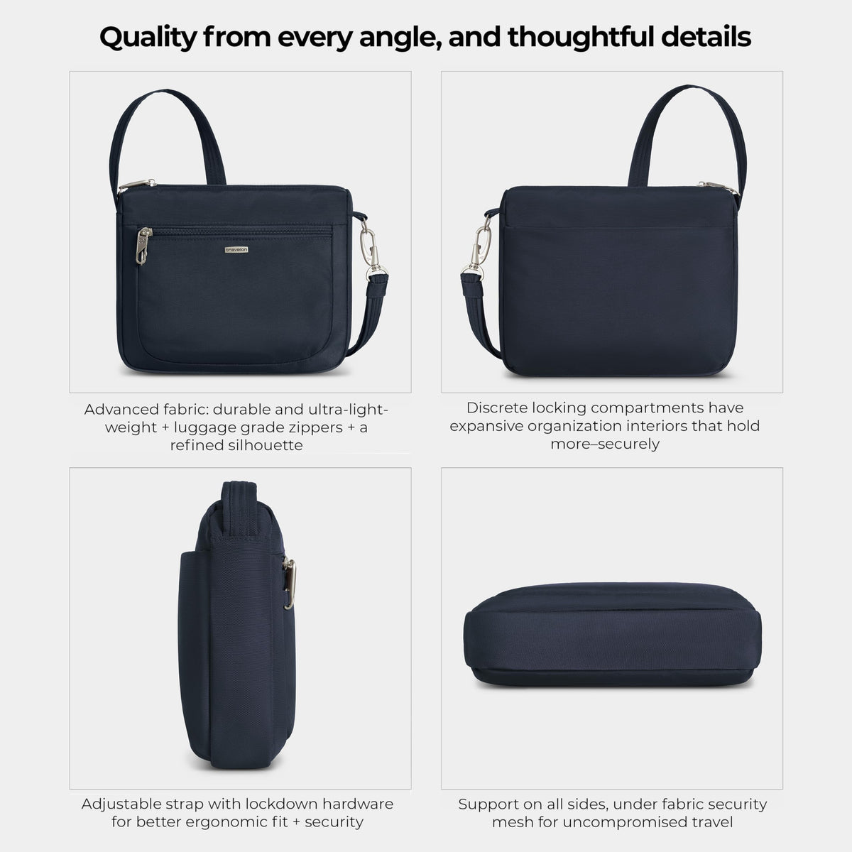 Travelon Anti-Theft Classic Small East/West Crossbody
