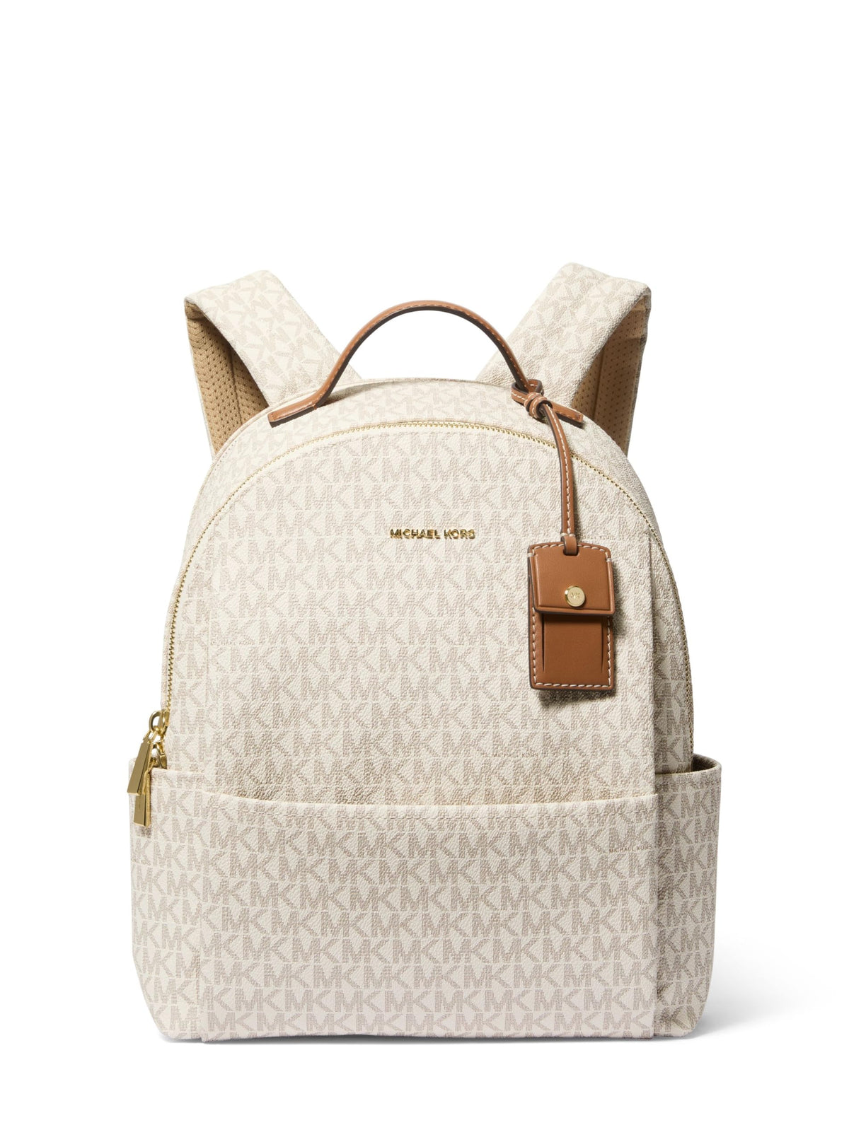 Michael Kors Sable Medium Backpack, Gold-Tone Hardware/Pebble Leather/Crimson