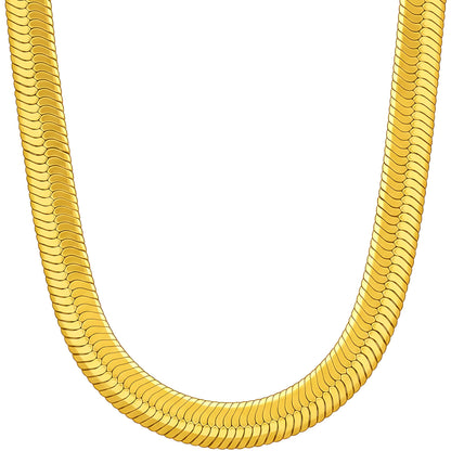 Premium Gold-Plated Stainless Steel Herringbone Chain Necklace – Waterproof, Tarnish Resistant &amp; Designed by UNCLE LOL