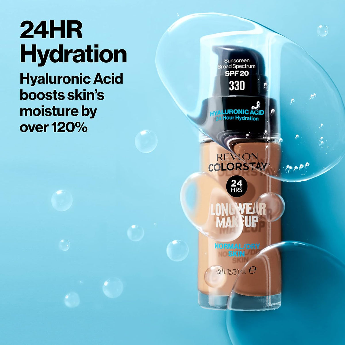 Revlon Liquid Foundation, ColorStay Face Makeup for Normal &amp; Dry Skin, SPF 20, Longwear Medium-Full Coverage with Natural Finish, 240 Medium Beige, 1 Fl Oz