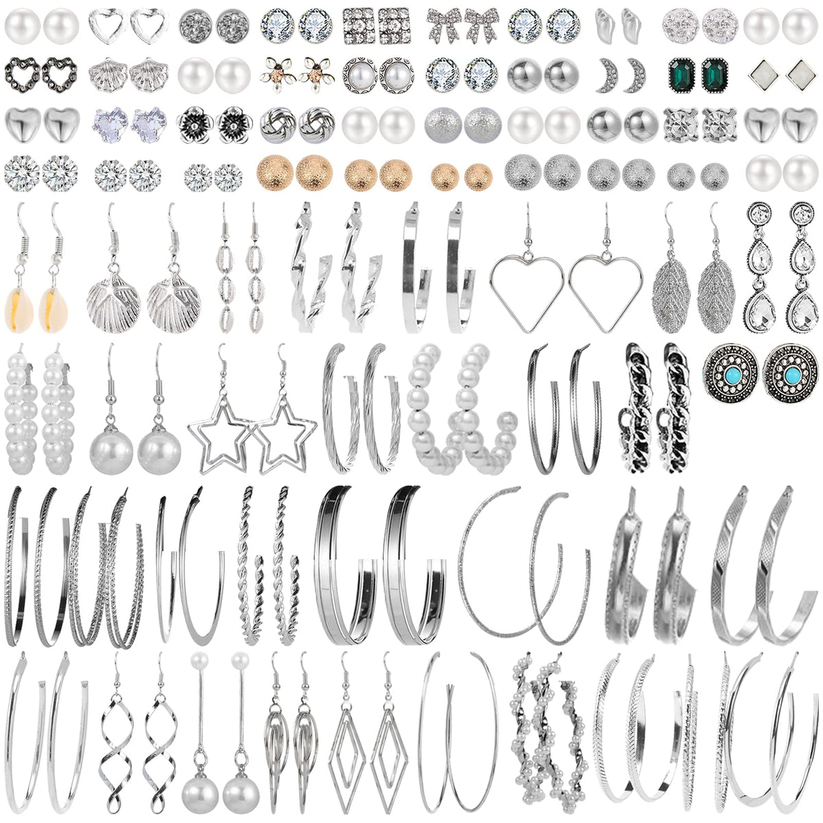 69-Piece Gold Jewelry Set for Women | Necklaces, Bracelets &amp; Earrings