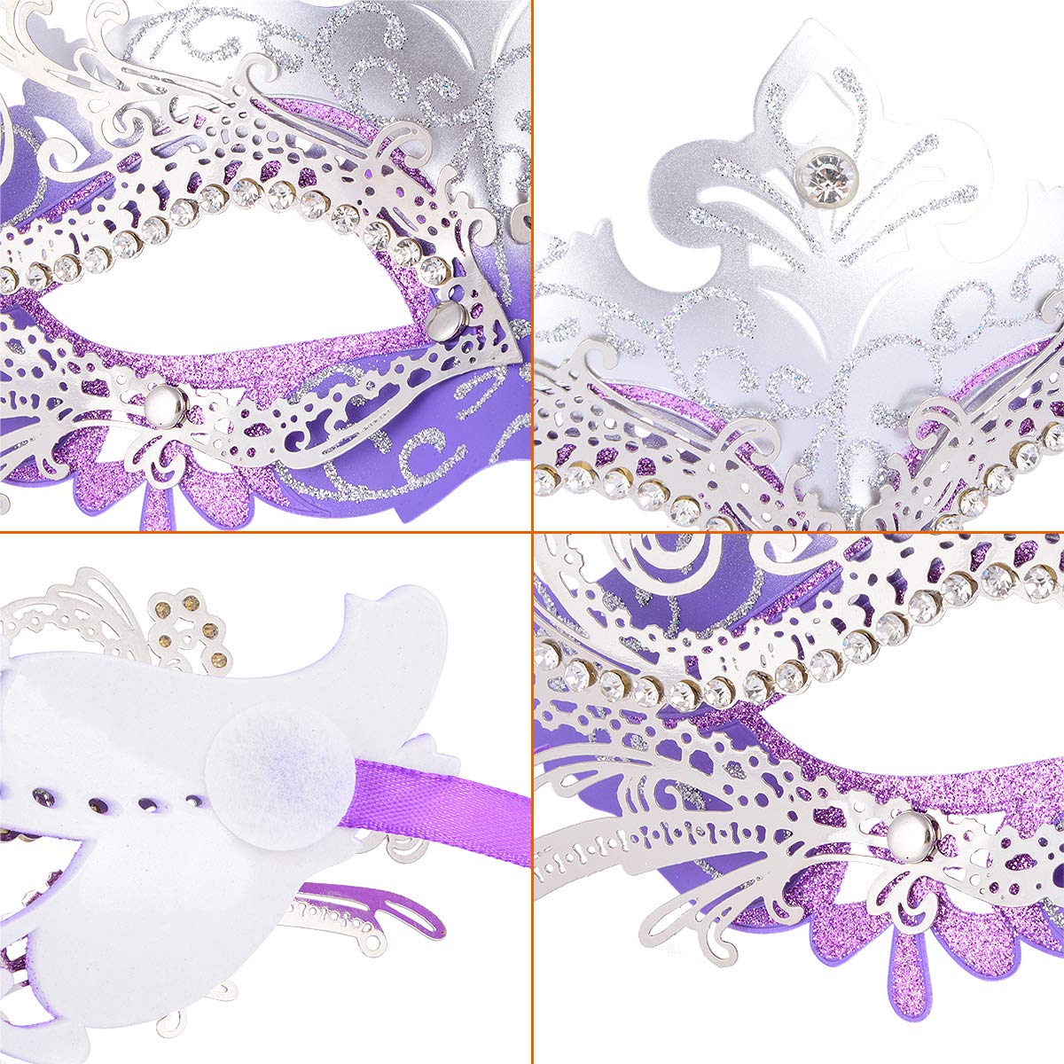 Masquerade Masks - Elegant Mardi Gras Party Masks - Premium Decorative Masks for Women and Men