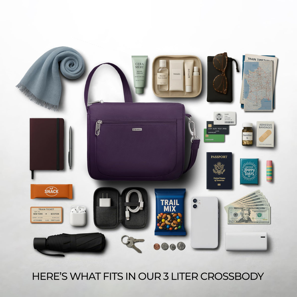 Travelon Anti-Theft Classic Small East/West Crossbody