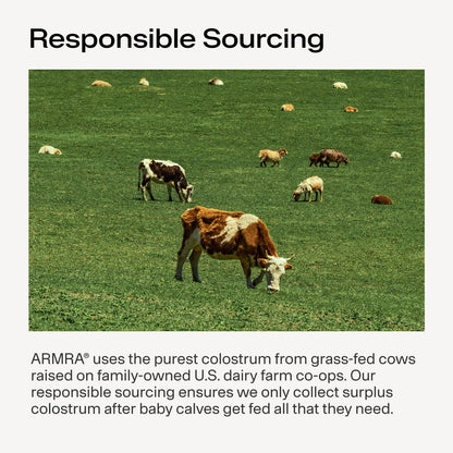 ARMRA Colostrum™ Powder | Blood Orange | Gut Health &amp; Bloating | Skin &amp; Hair | Immunity | Keto, Gluten &amp; Fat-Free | 30 Servings