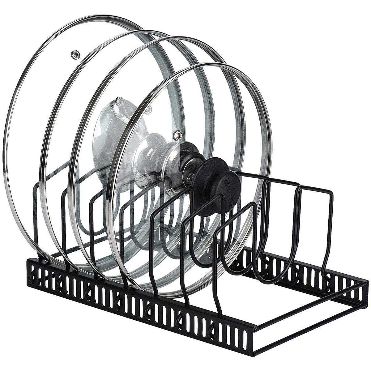 Adjustable Cookware Organizer Rack for Pots, Pans &amp; Lids
