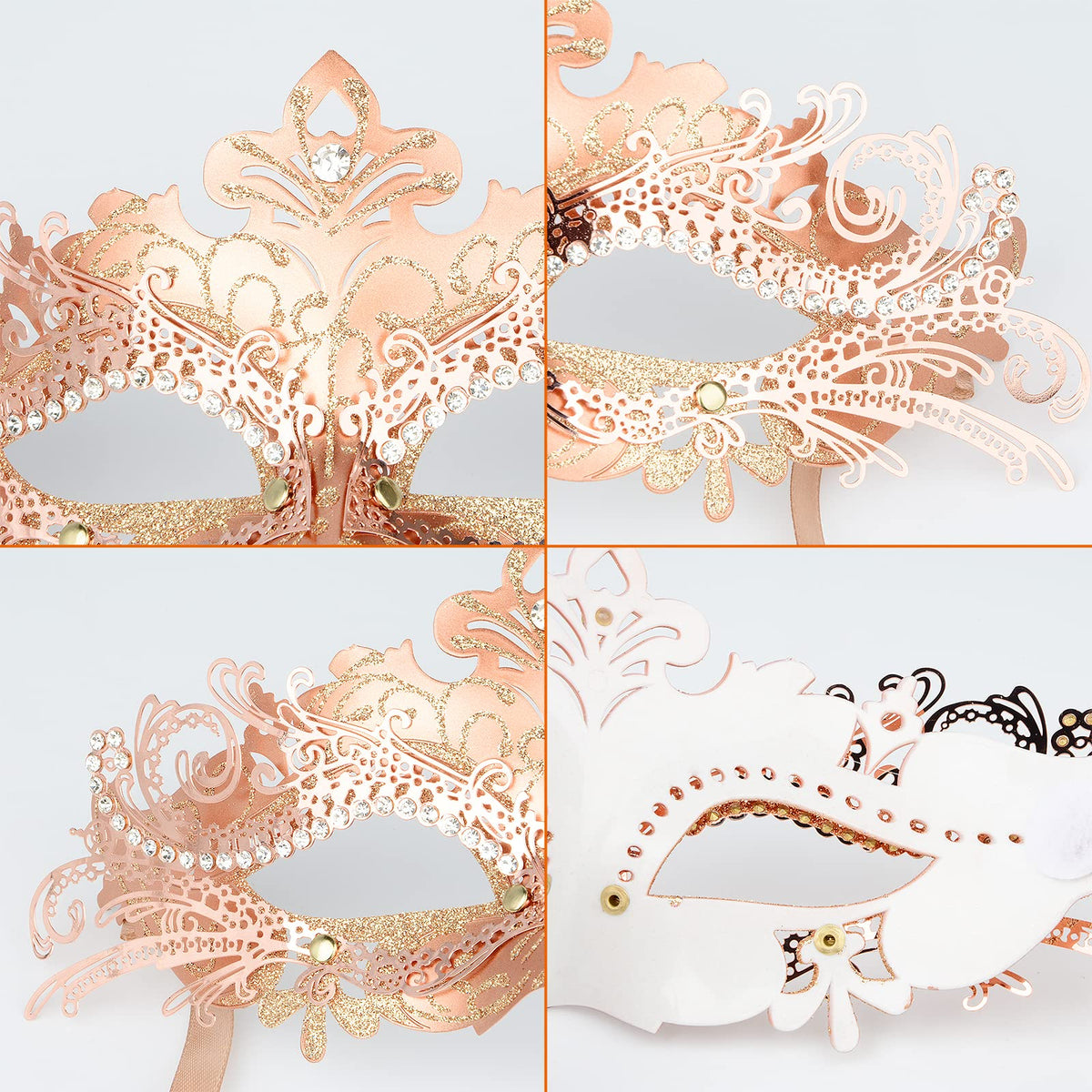 Masquerade Masks - Elegant Mardi Gras Party Masks - Premium Decorative Masks for Women and Men
