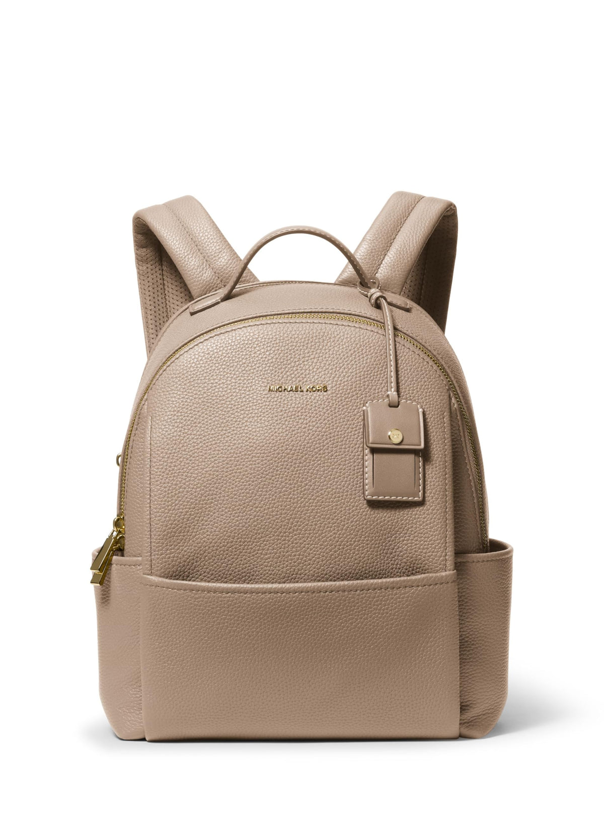 Michael Kors Sable Medium Backpack, Gold-Tone Hardware/Pebble Leather/Crimson