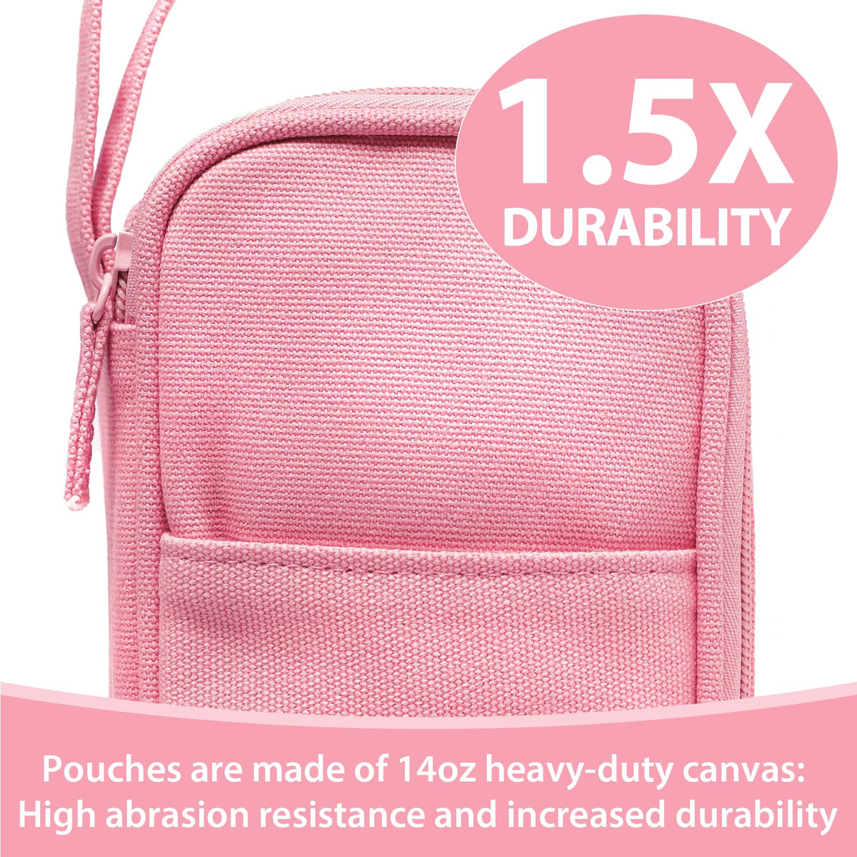 Large Pencil Case 1800ml - Heavy Duty Canvas School Supplies Organizer for Kids Students