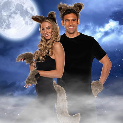 Cute Brown &amp; Gray Animal Werewolf Costume Accessory Kit