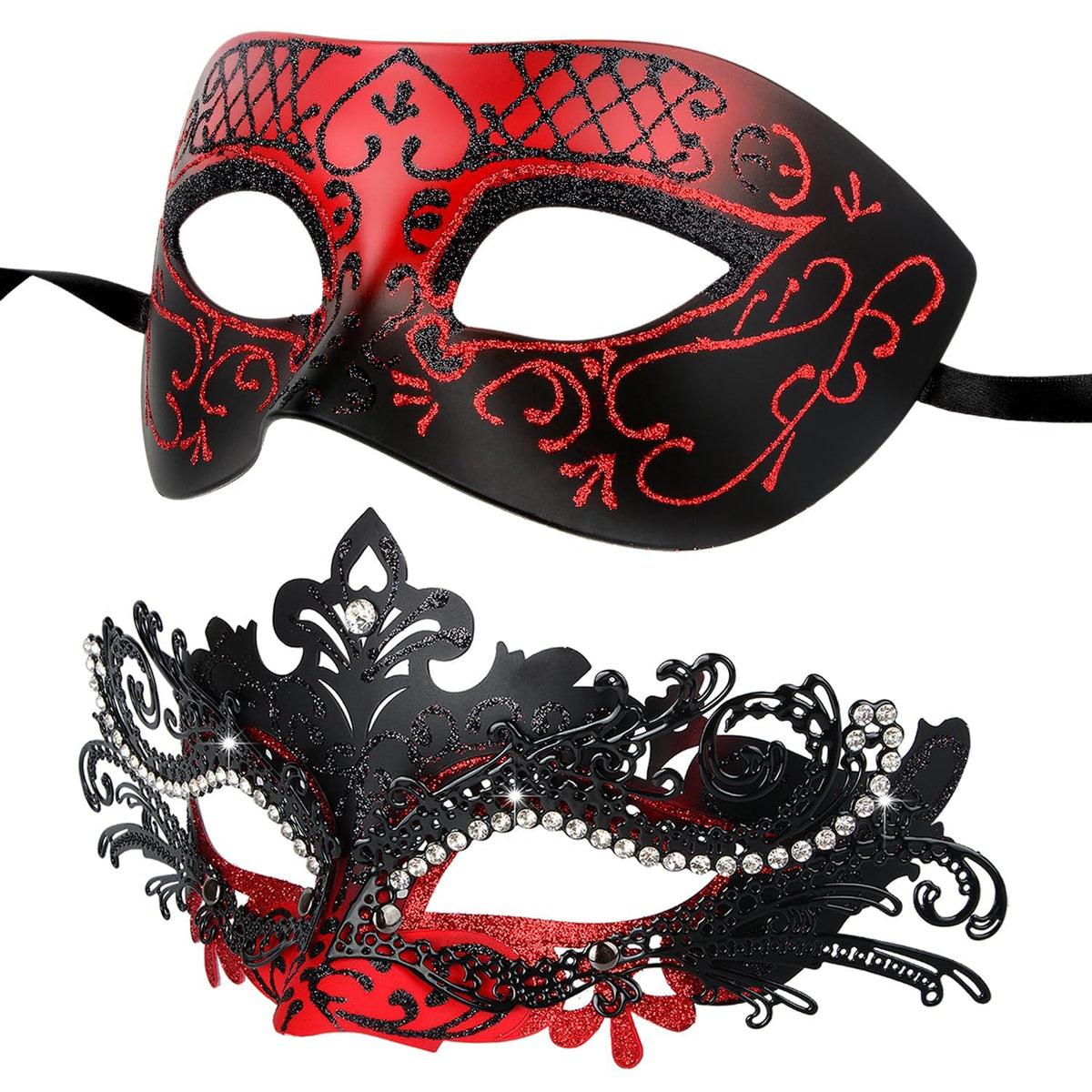 Masquerade Masks - Elegant Mardi Gras Party Masks - Premium Decorative Masks for Women and Men