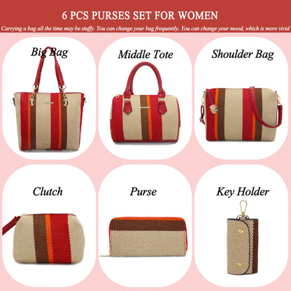2E-youth Designer Purses and Handbags for Women Satchel Shoulder Bag Tote Top Handle Bag