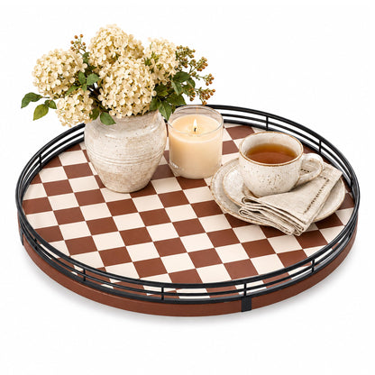 AMH Lazy Susan Wooden Organizer for Table Top
