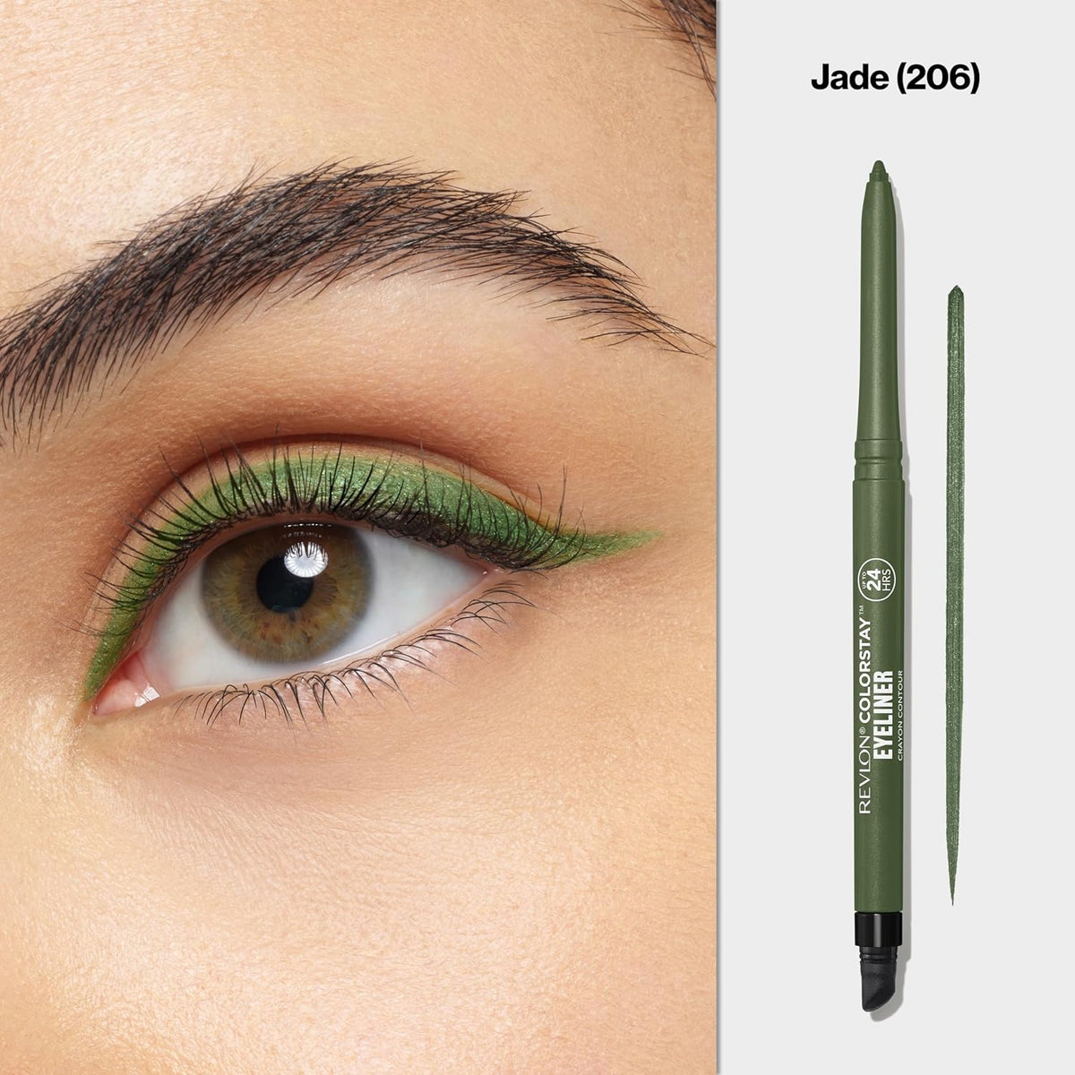 Revlon ColorStay Pencil Waterproof Eyeliner, Smudge-Proof, Eye Makeup with Built-In Sharpener, Long-Lasting, Matte Finish, 201 Black, 2 pack