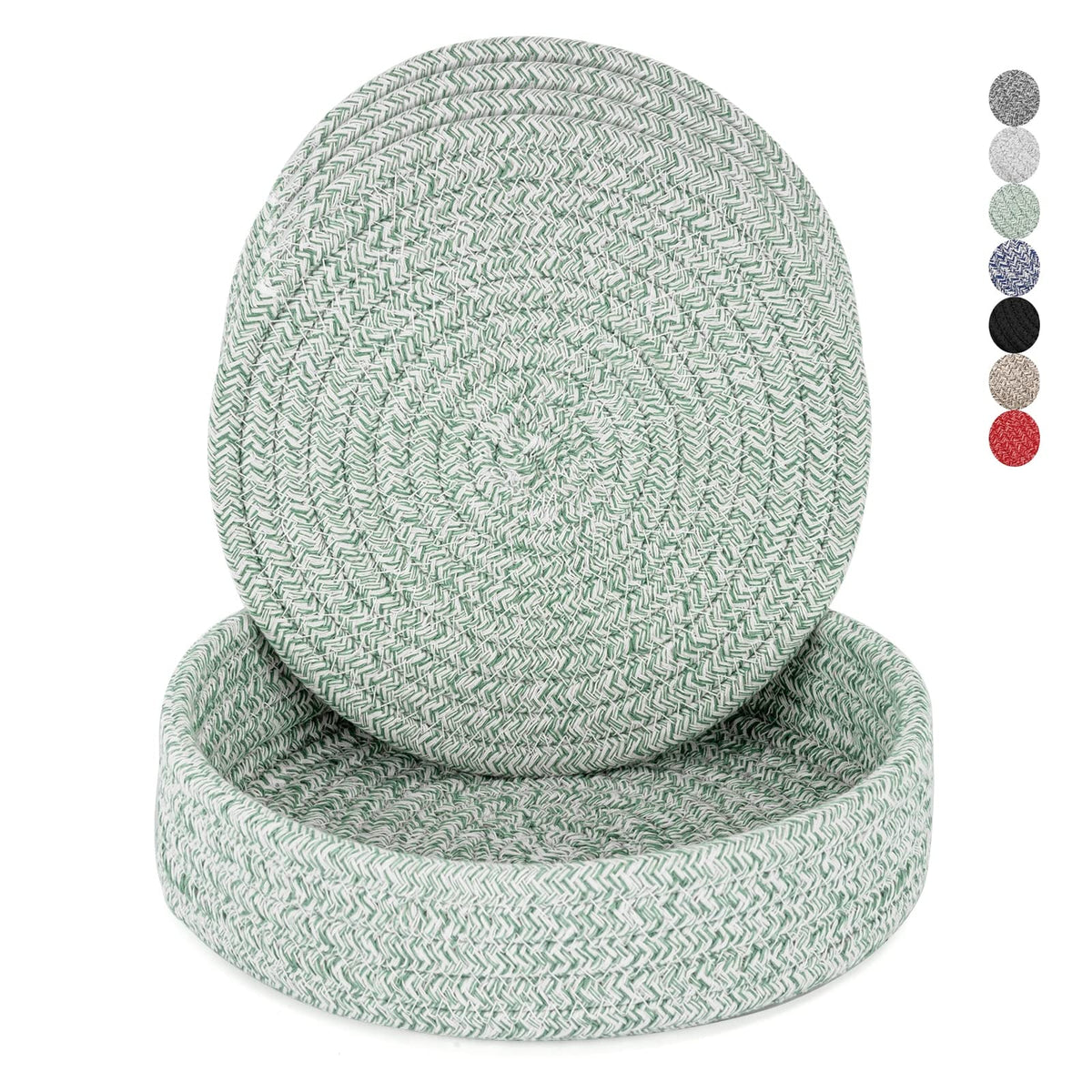 Heat-Resistant Trivet Set for Hot Pots &amp; Pans with Storage Basket