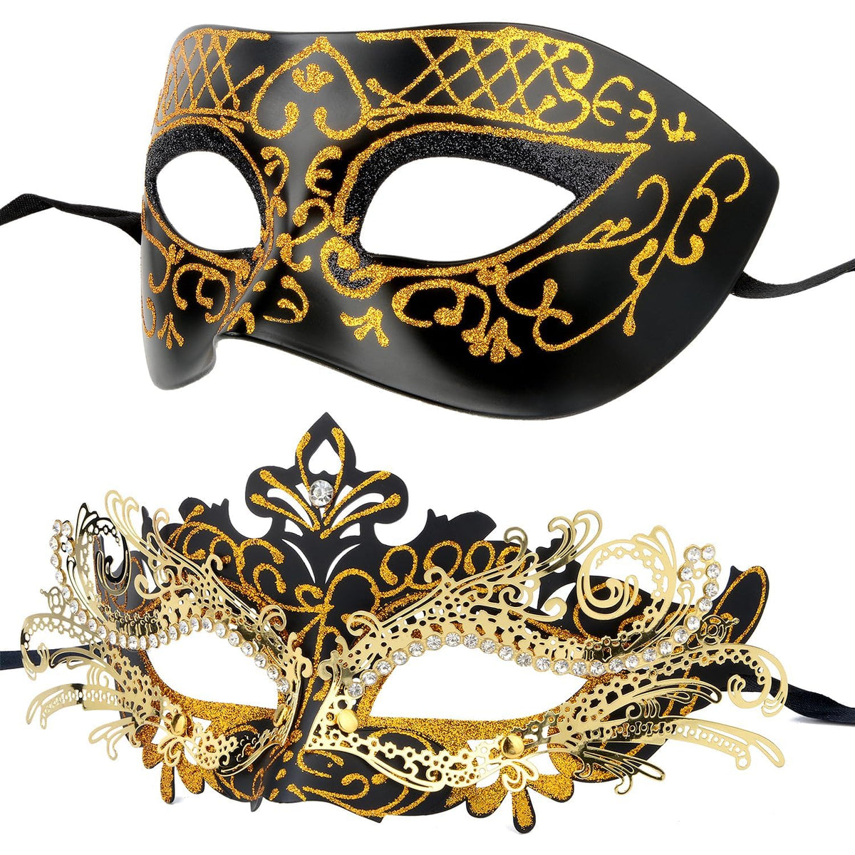 Masquerade Masks - Elegant Mardi Gras Party Masks - Premium Decorative Masks for Women and Men