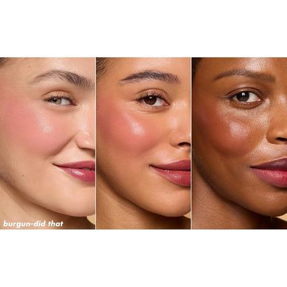 e.l.f. Sheer For It Blush Tint, Multi-Use, Long-Lasting Lip &amp; Cheek Makeup, Creates A Natural Flush Finish, Vegan &amp; Cruelty-Free, Plums Up
